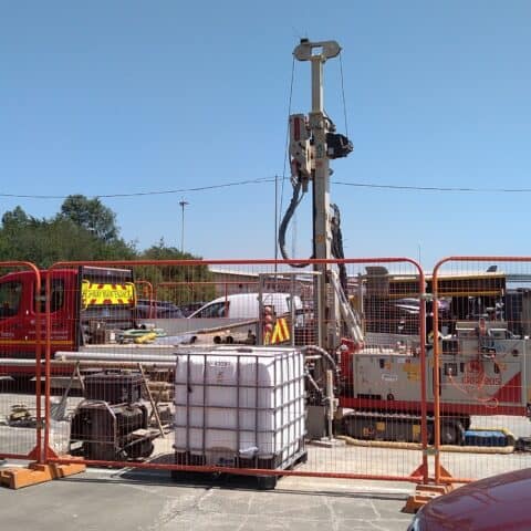 Drilling rig on site
